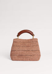Pink Raffia Mini Day Bag
