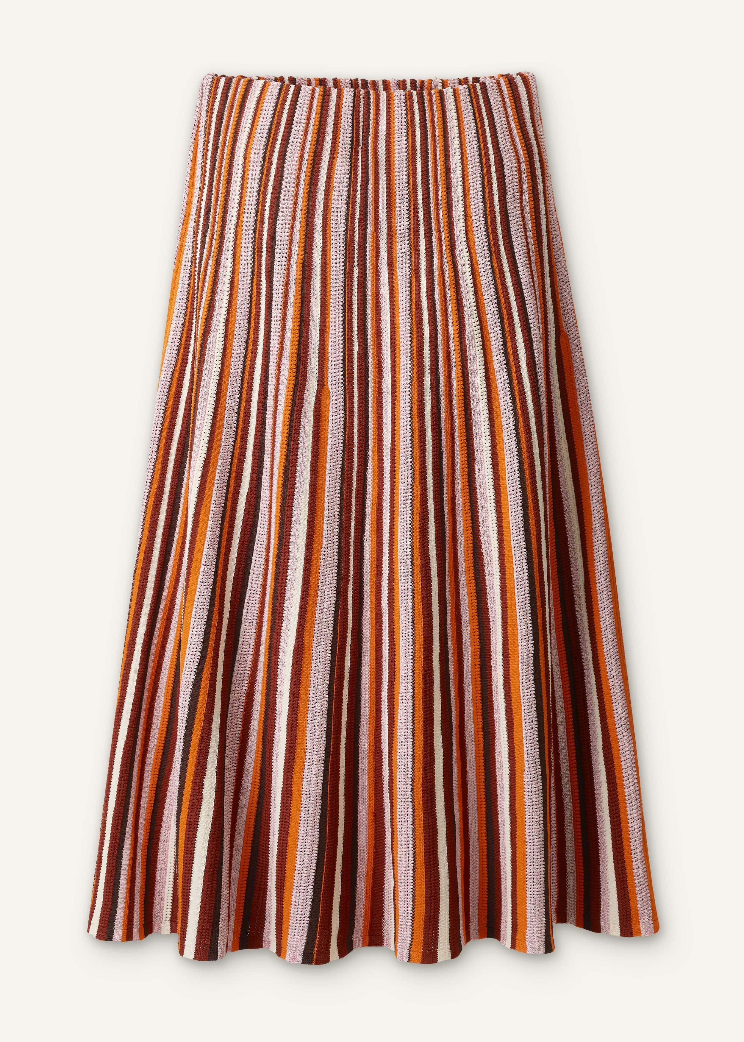 Cinnamon Stripe Knit Maxi Skirt