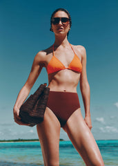 Cinnamon Brown Summer Swimwear Set