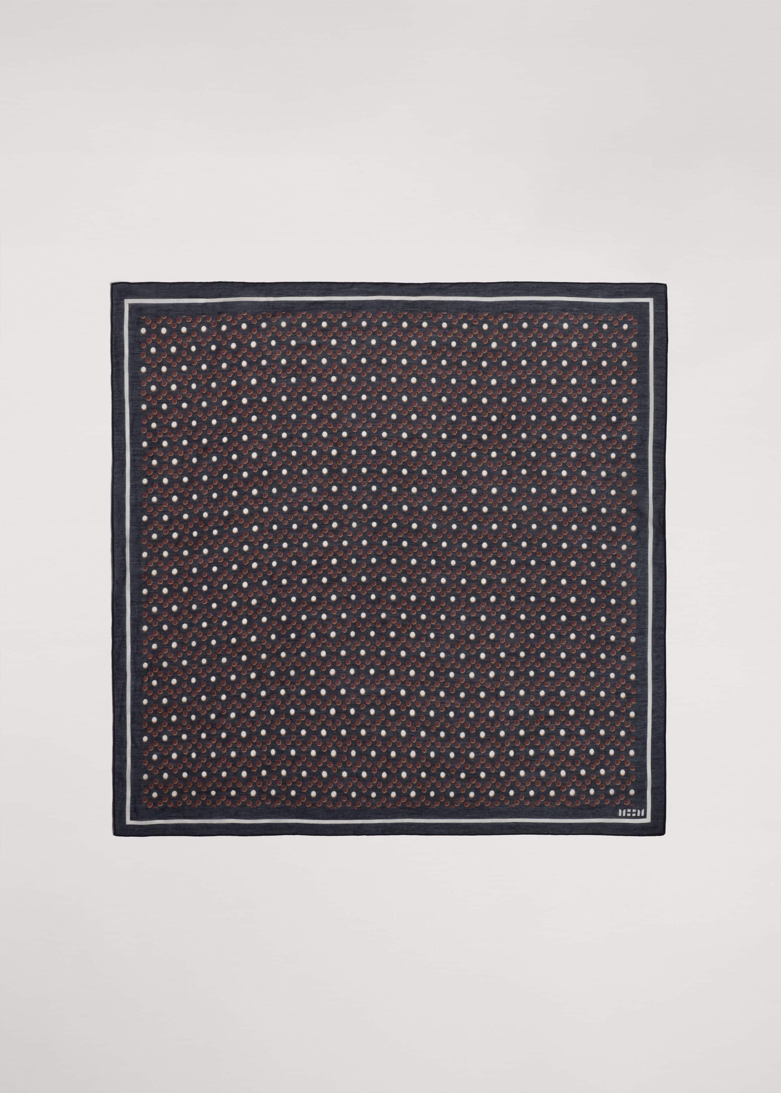 Black Dotted Border Scarf