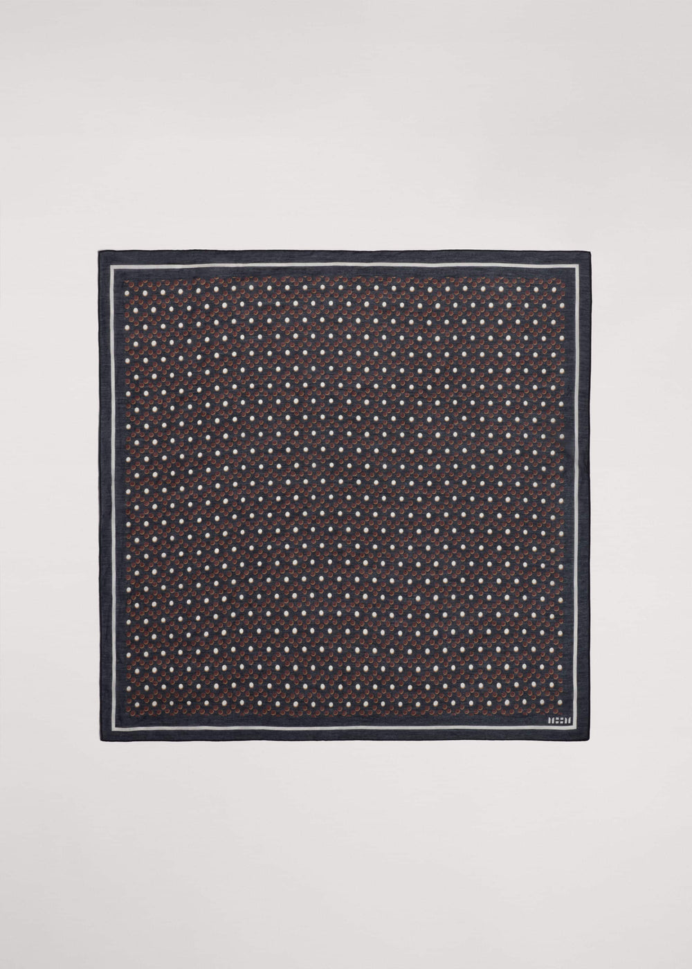 Black Dotted Border Scarf
