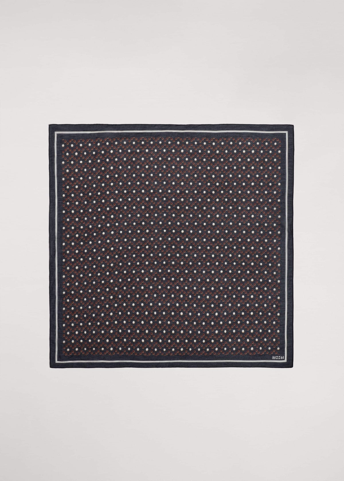 Black Dotted Border Scarf