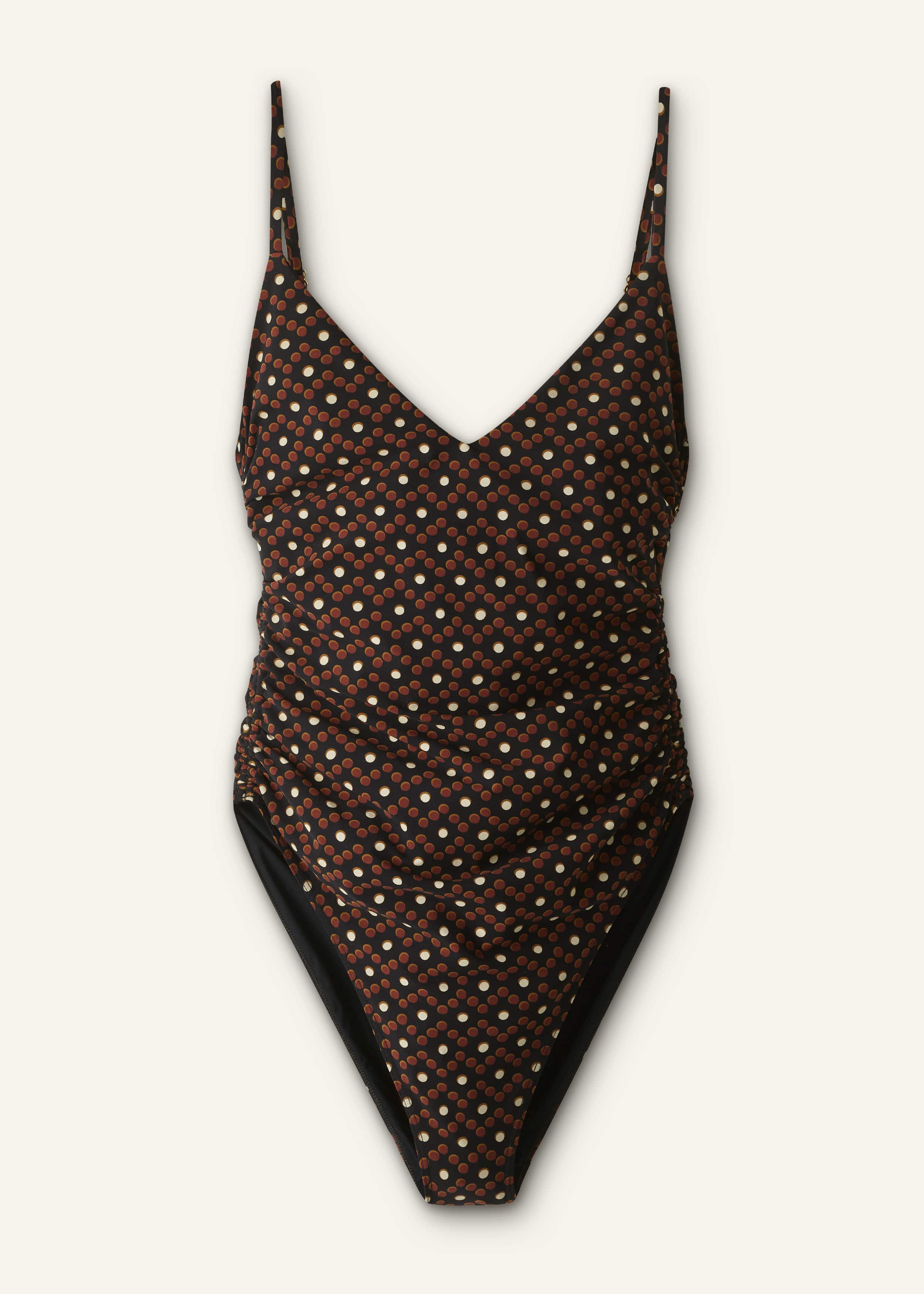 Cinnamon Brown Ruched Swimsuit