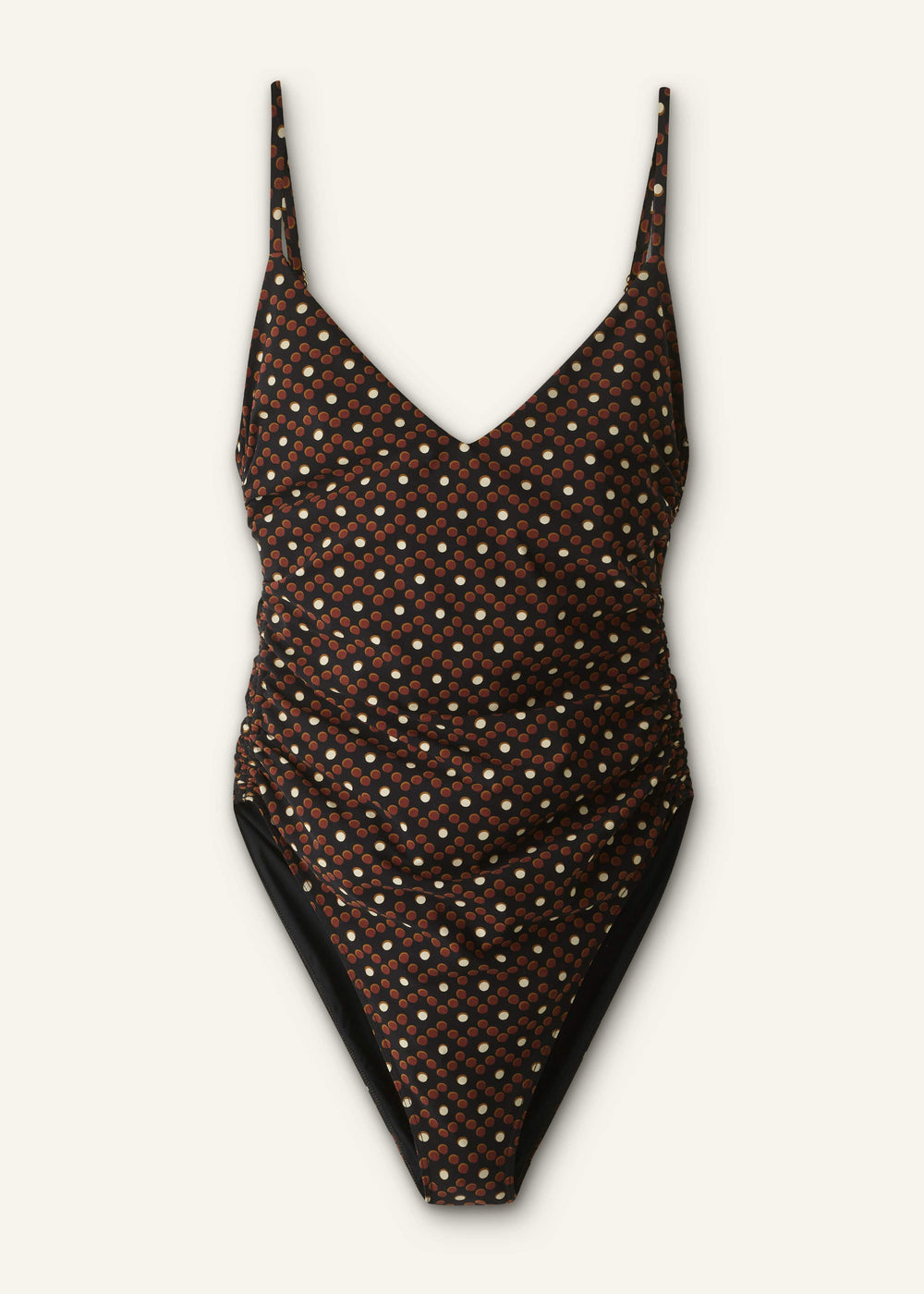 Cinnamon Brown Ruched Swimsuit