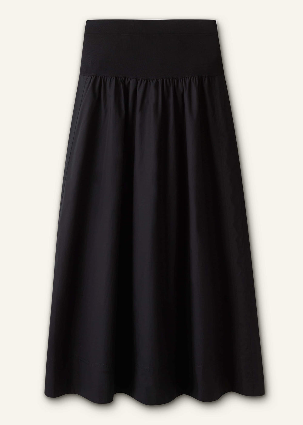 Black Mixed Media Maxi Skirt