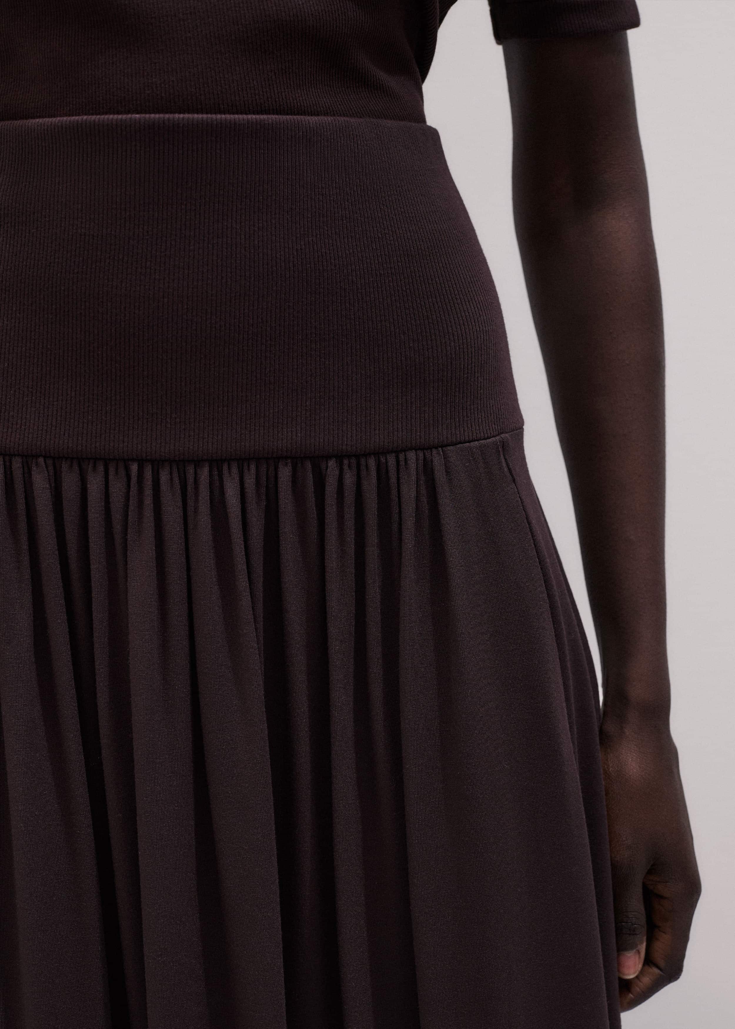 Brown Soft Sculpt Maxi Skirt