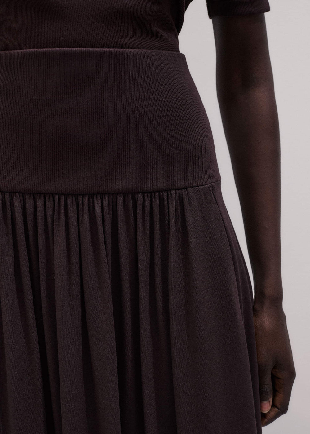Brown Soft Sculpt Maxi Skirt