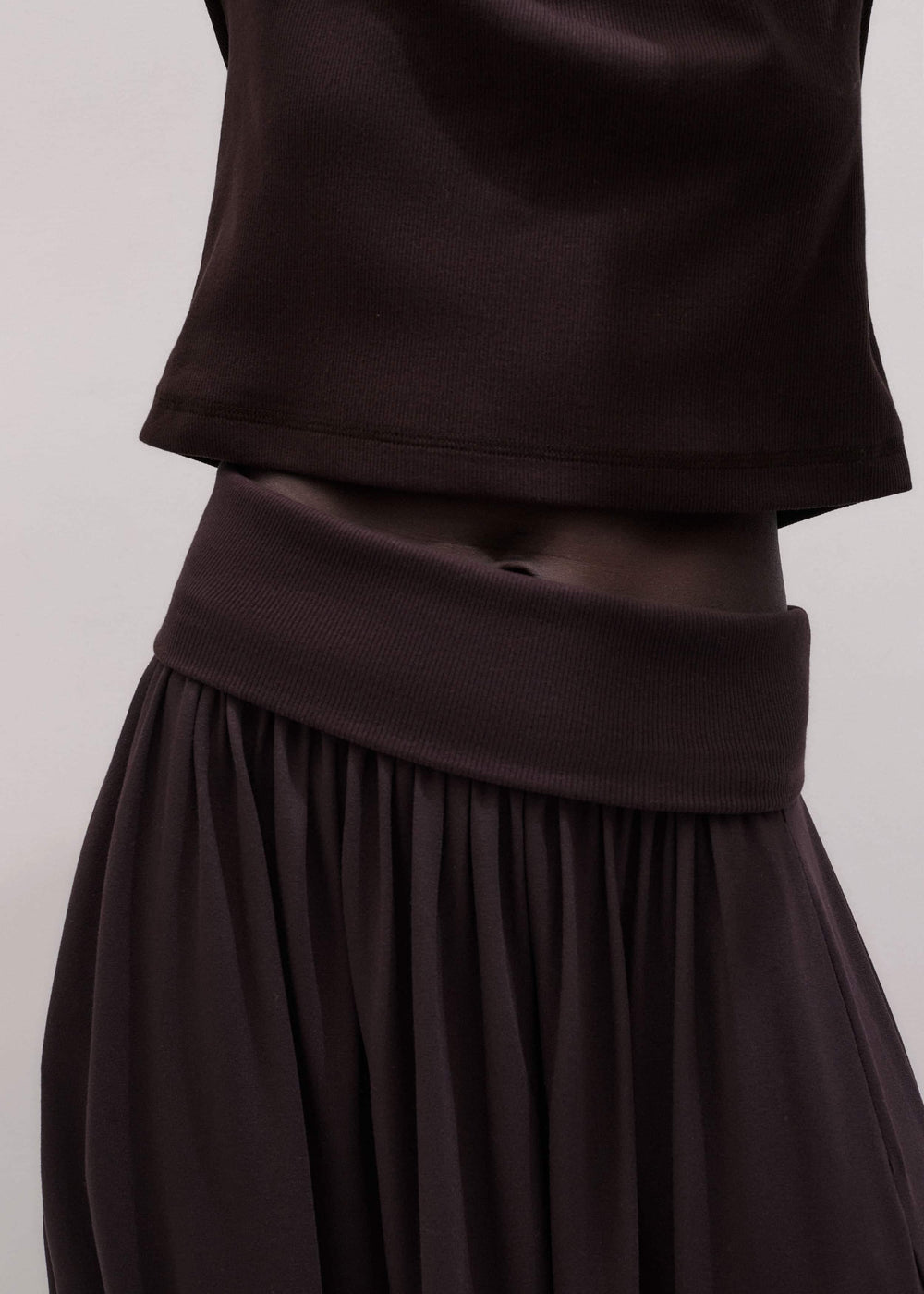 Brown Soft Sculpt Maxi Skirt