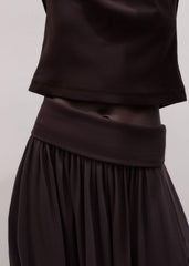 Brown Soft Sculpt Maxi Skirt
