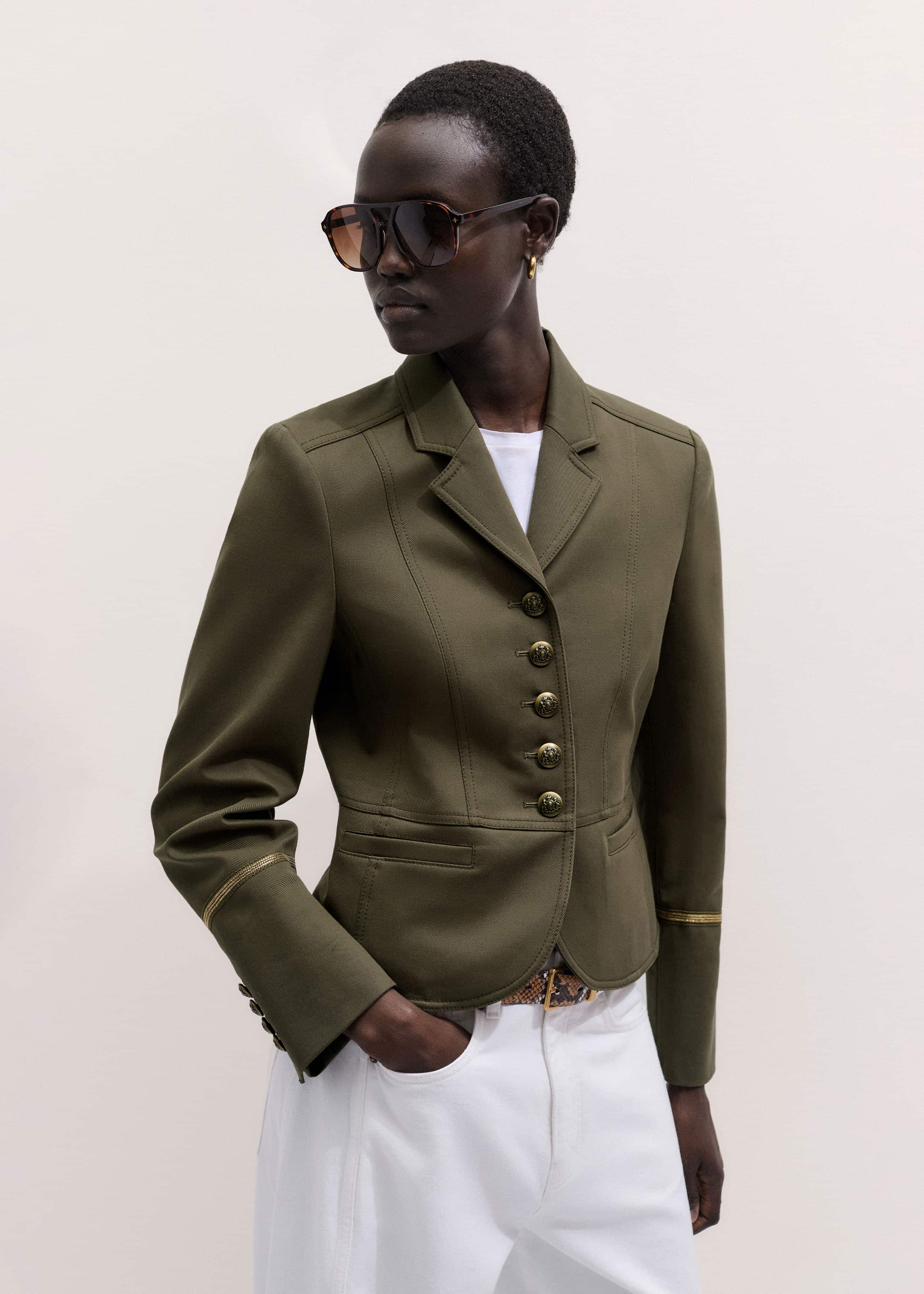 Khaki Wear With Everything Fitted Utility Jacket
