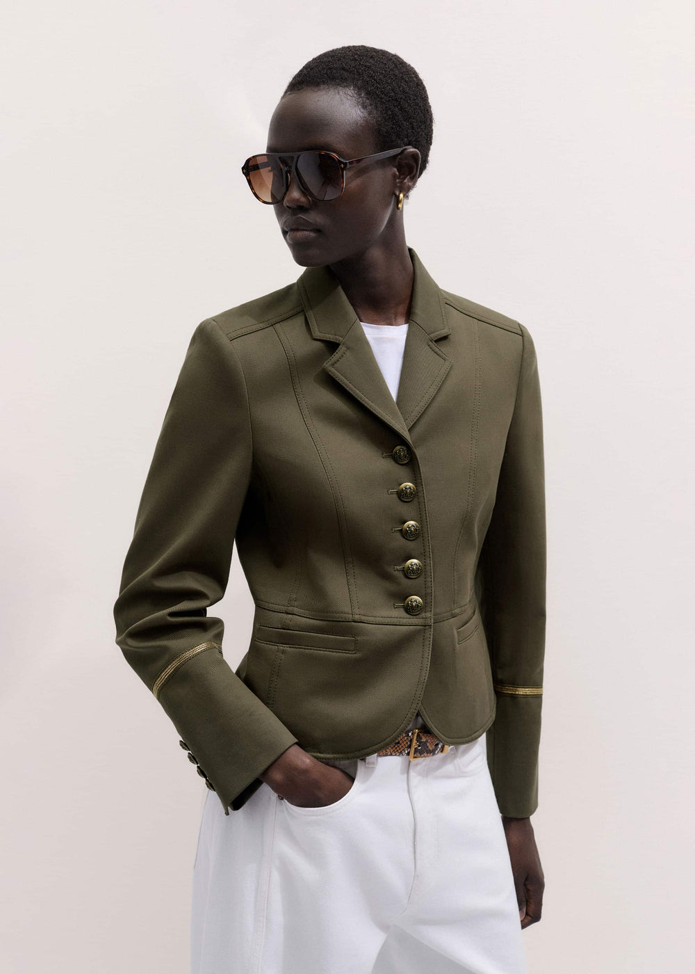 Khaki Wear With Everything Fitted Utility Jacket