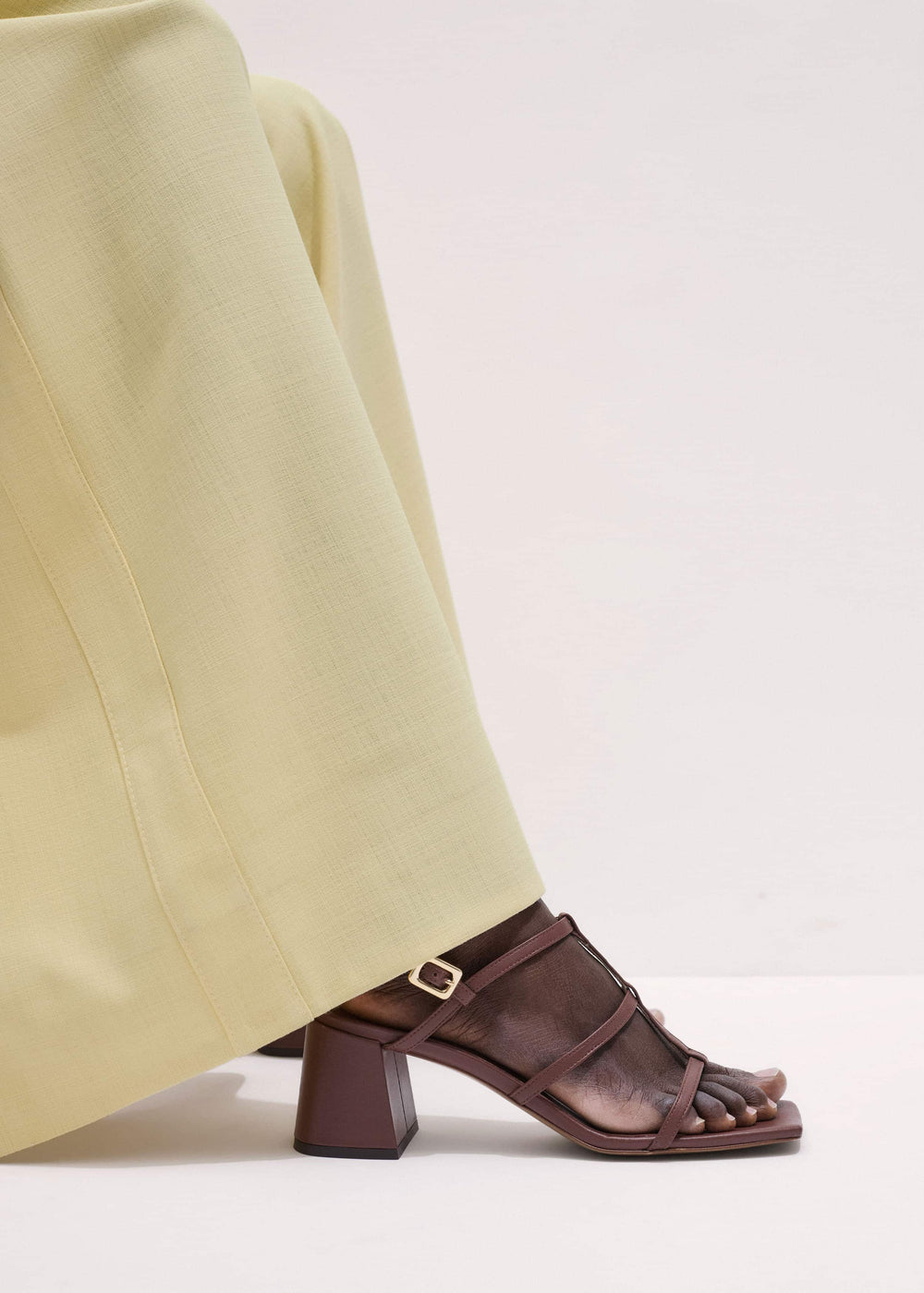 Dark Brown Caged Occasion Sandal