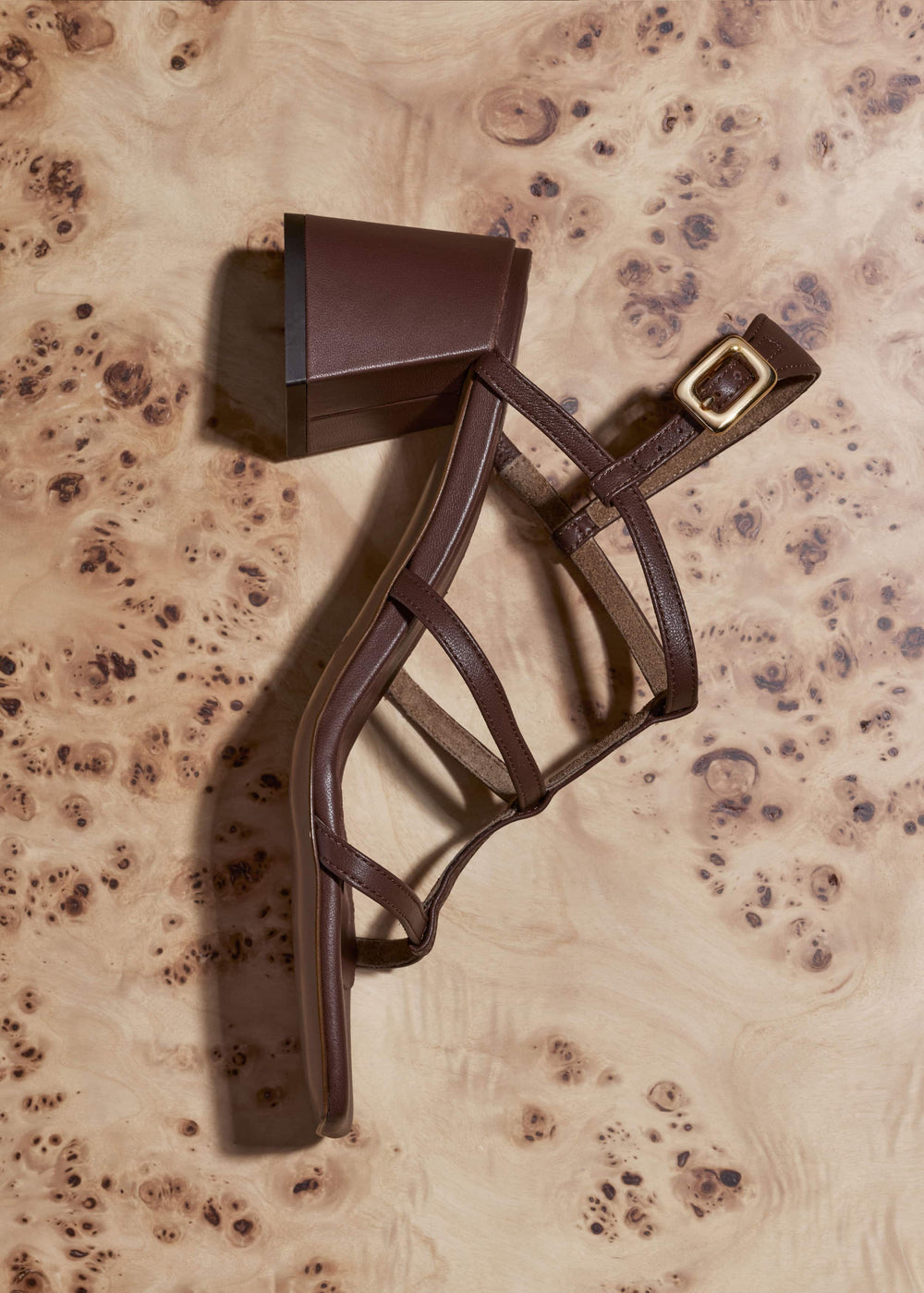 Dark Brown Caged Occasion Sandal