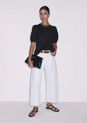 Black Feminine Swing Top