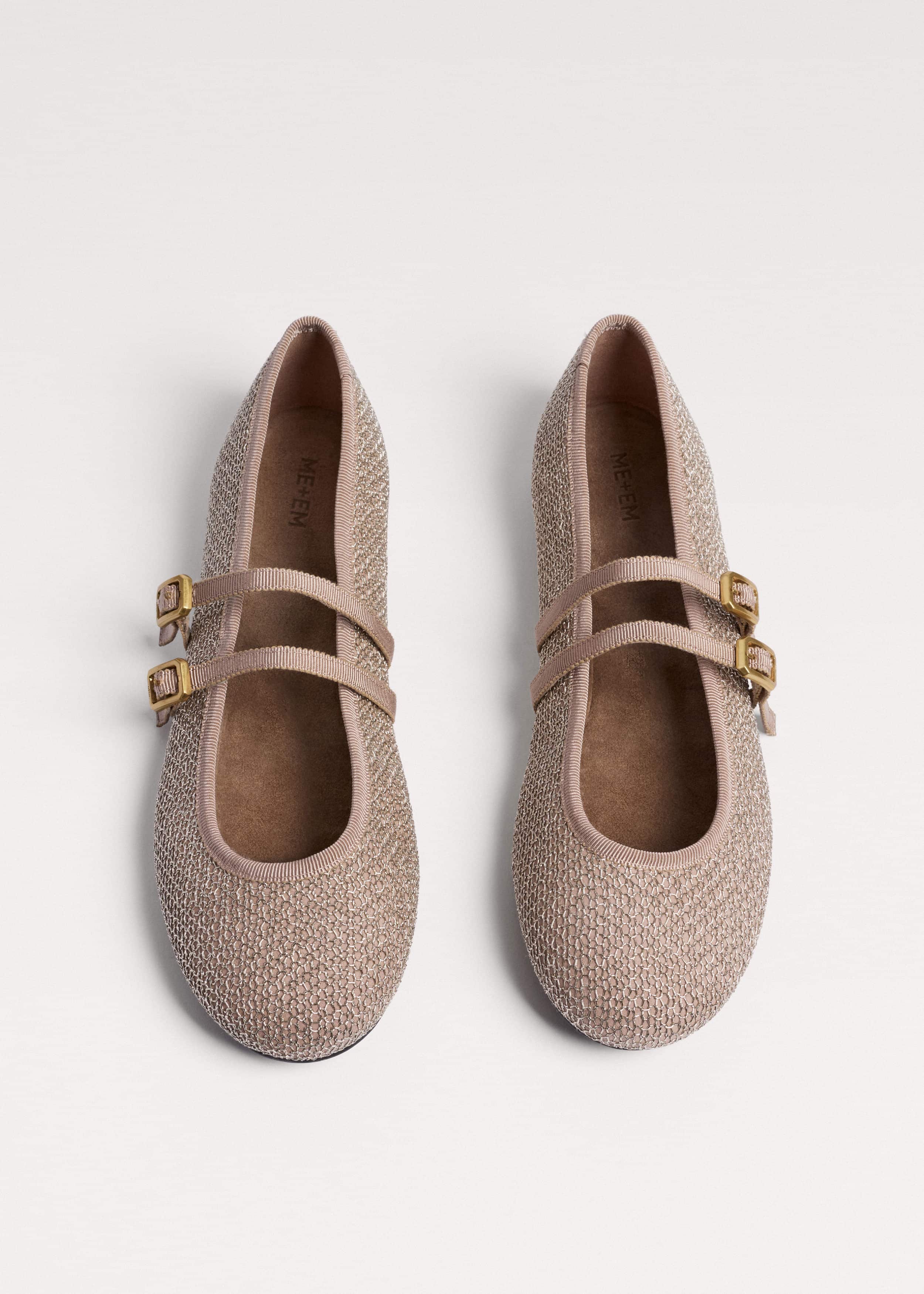Gold Mesh AM-PM Ballet Flat