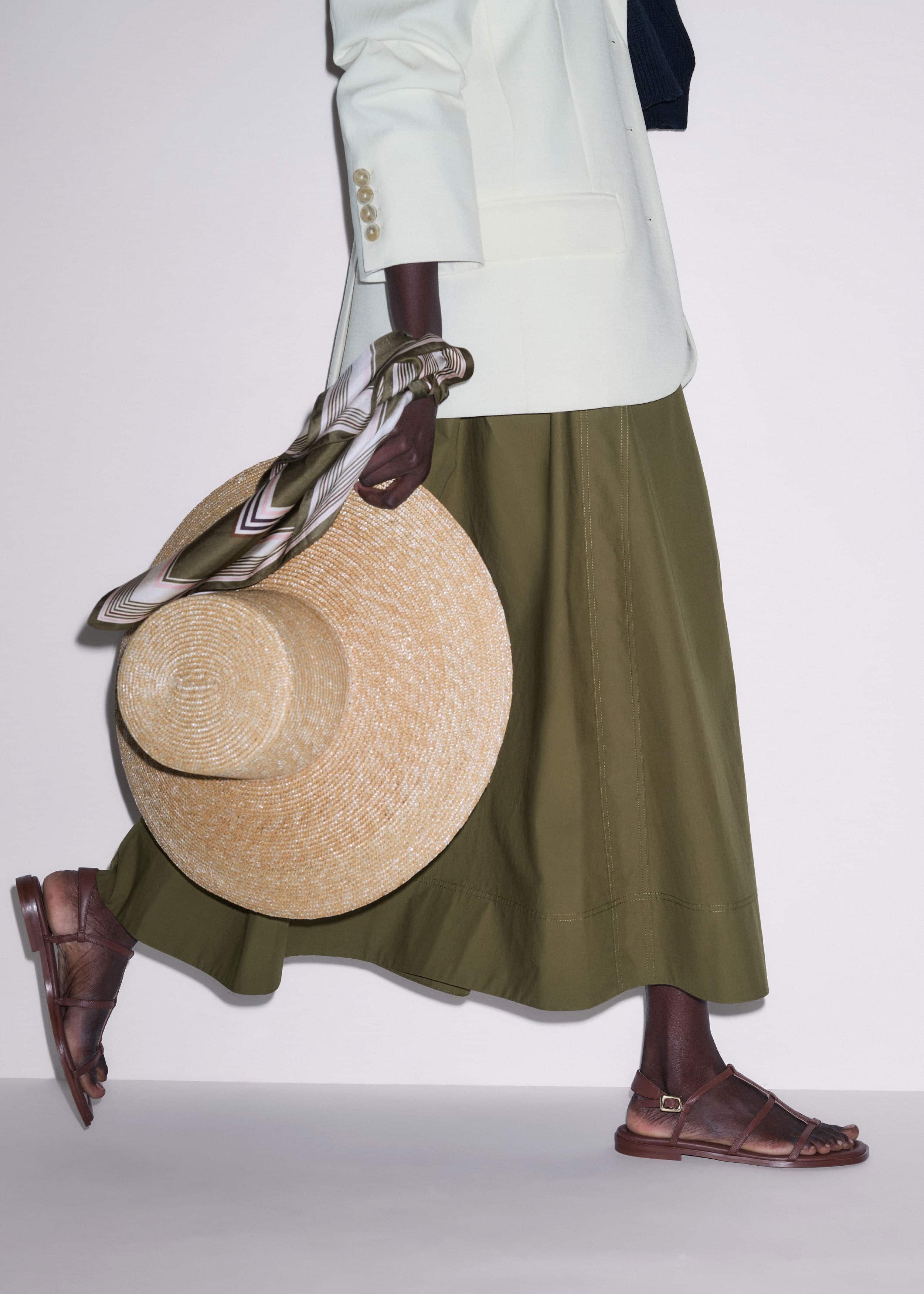 Dark Brown Caged Flat Sandal