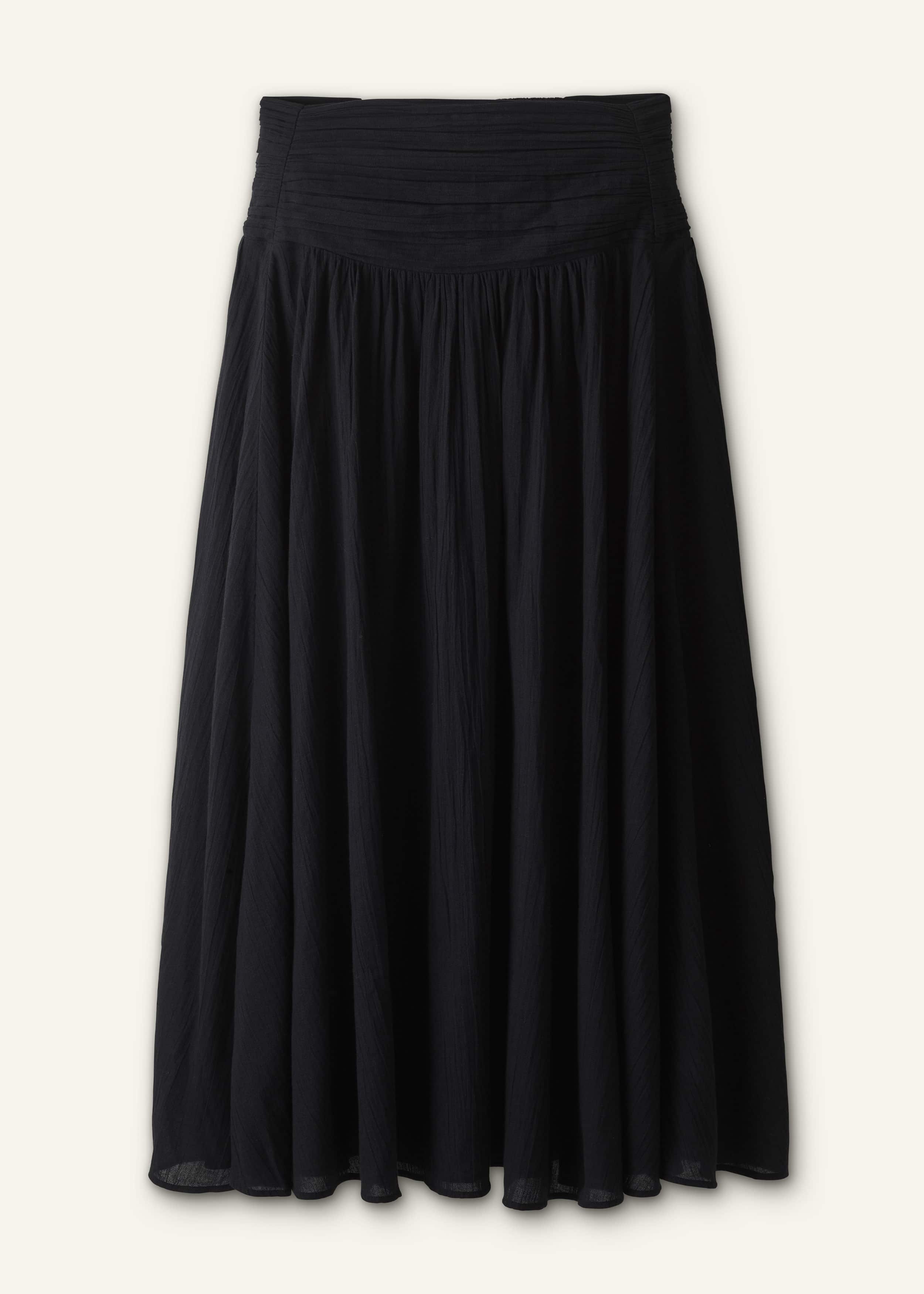Black Relaxed Maxi Skirt