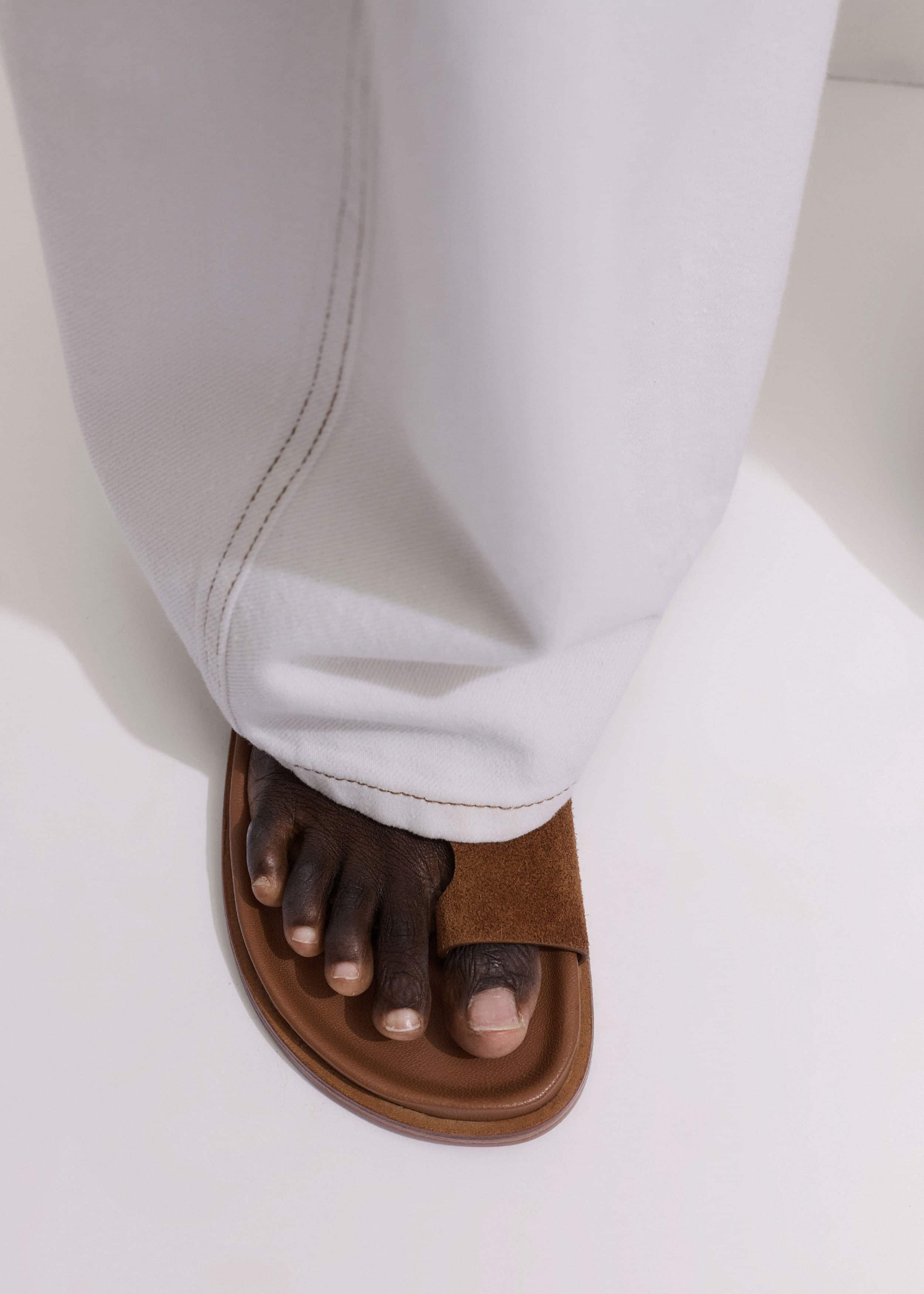 Tan Brown Asymmetric Sandal
