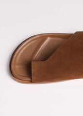 Tan Brown Asymmetric Sandal