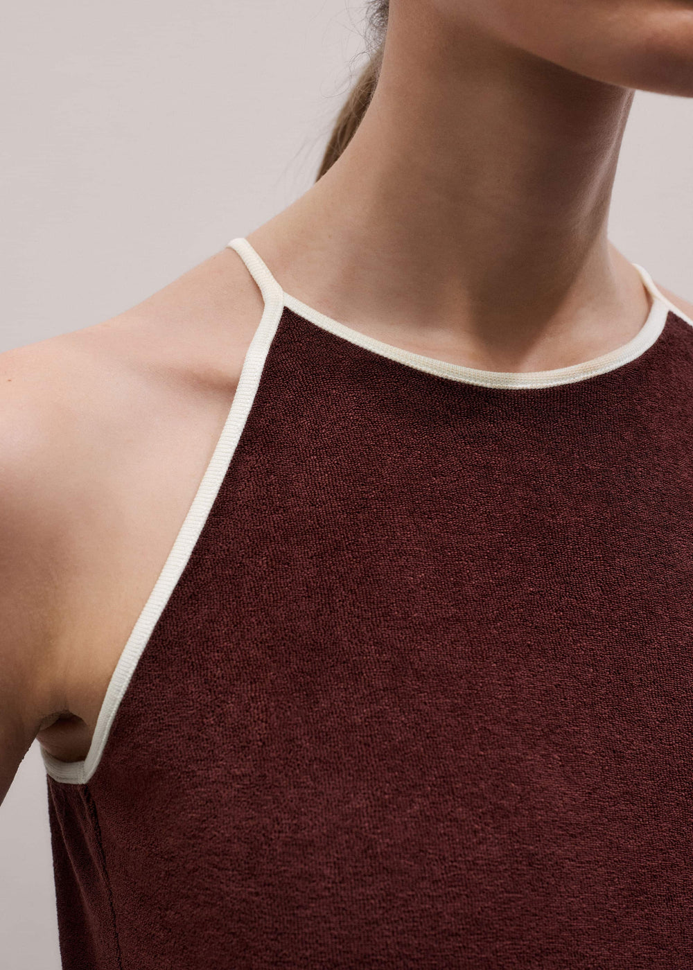 Cinnamon Brown Halterneck Top