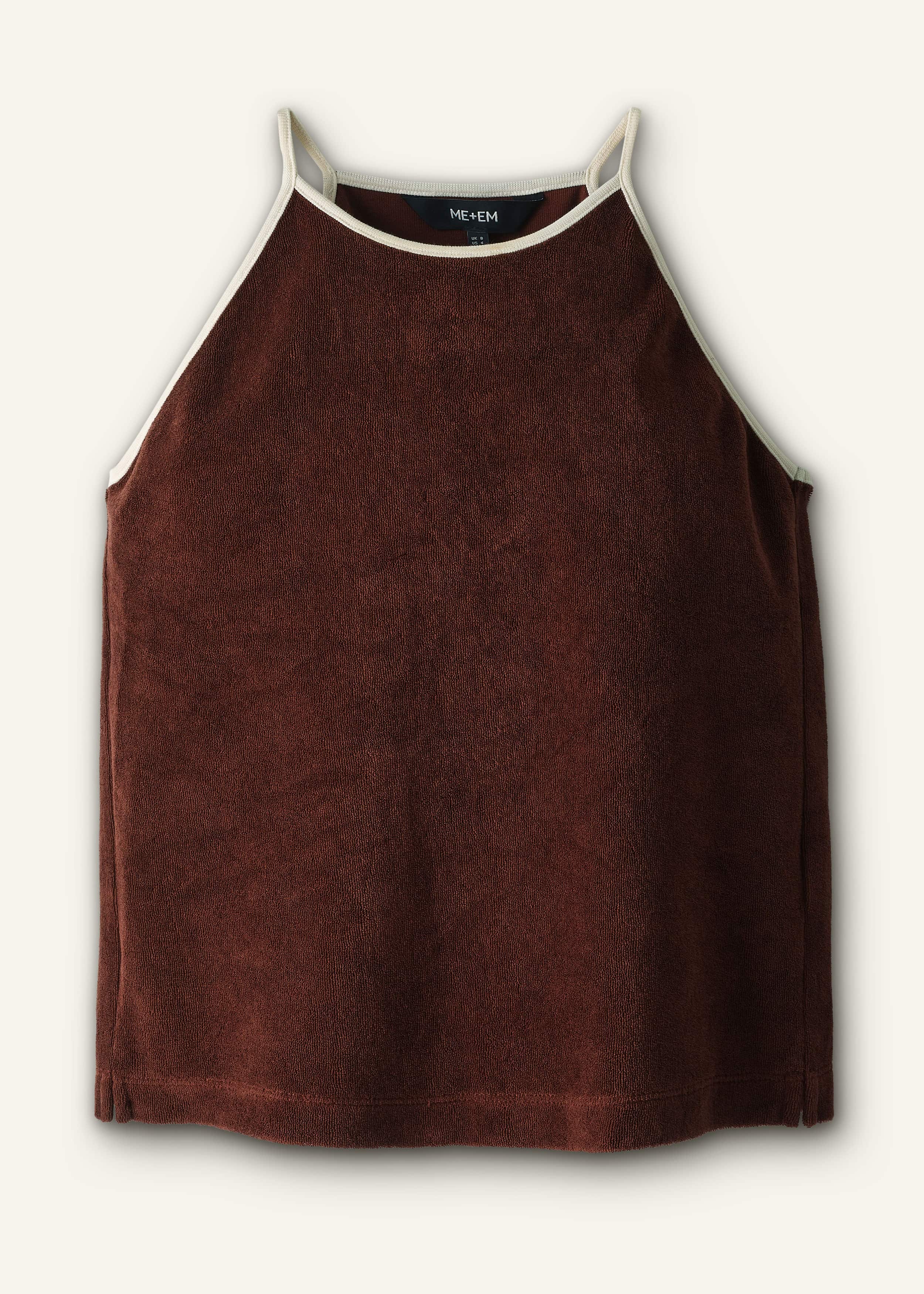 Cinnamon Brown Halterneck Top