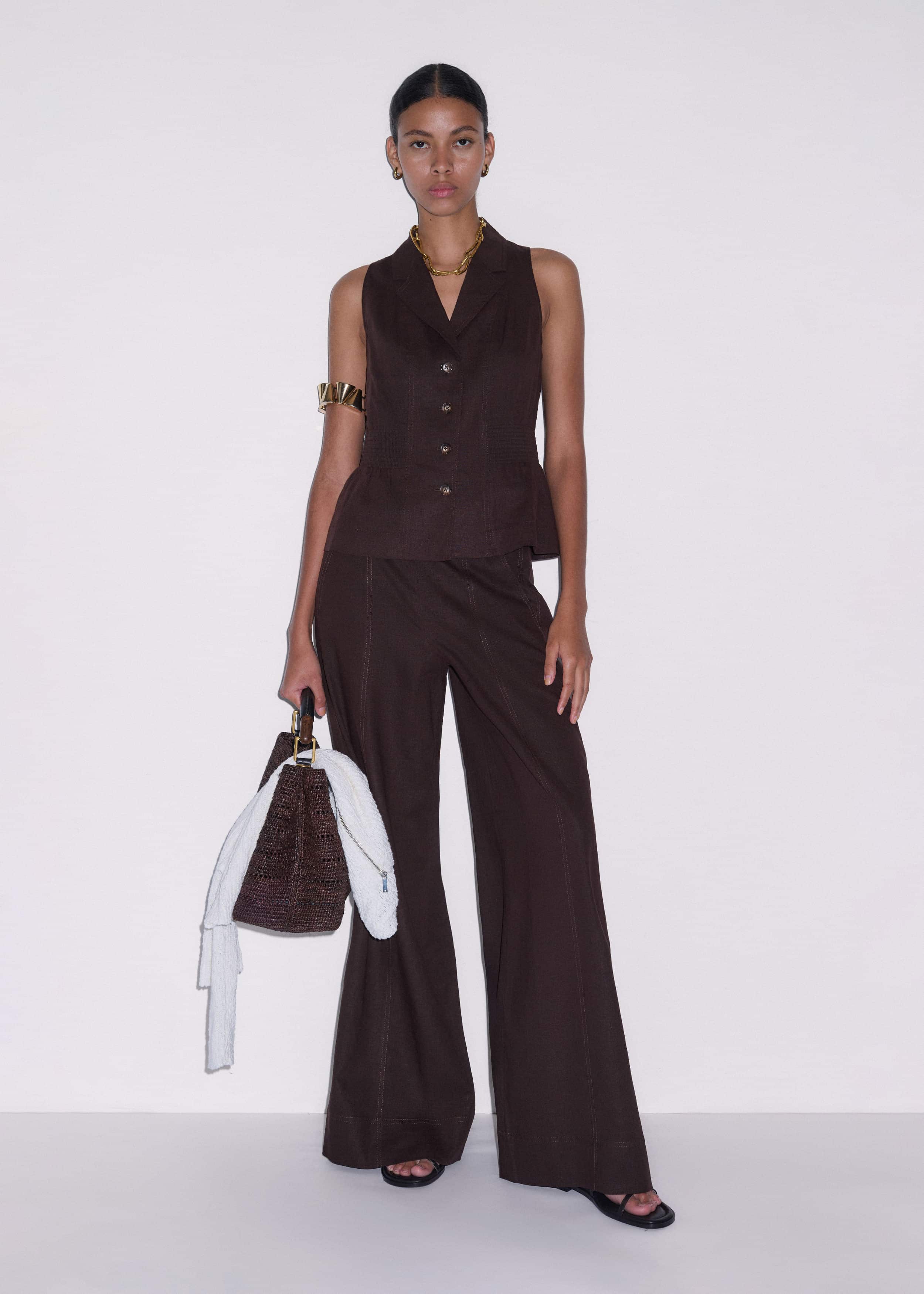 Brown Halterneck Vest