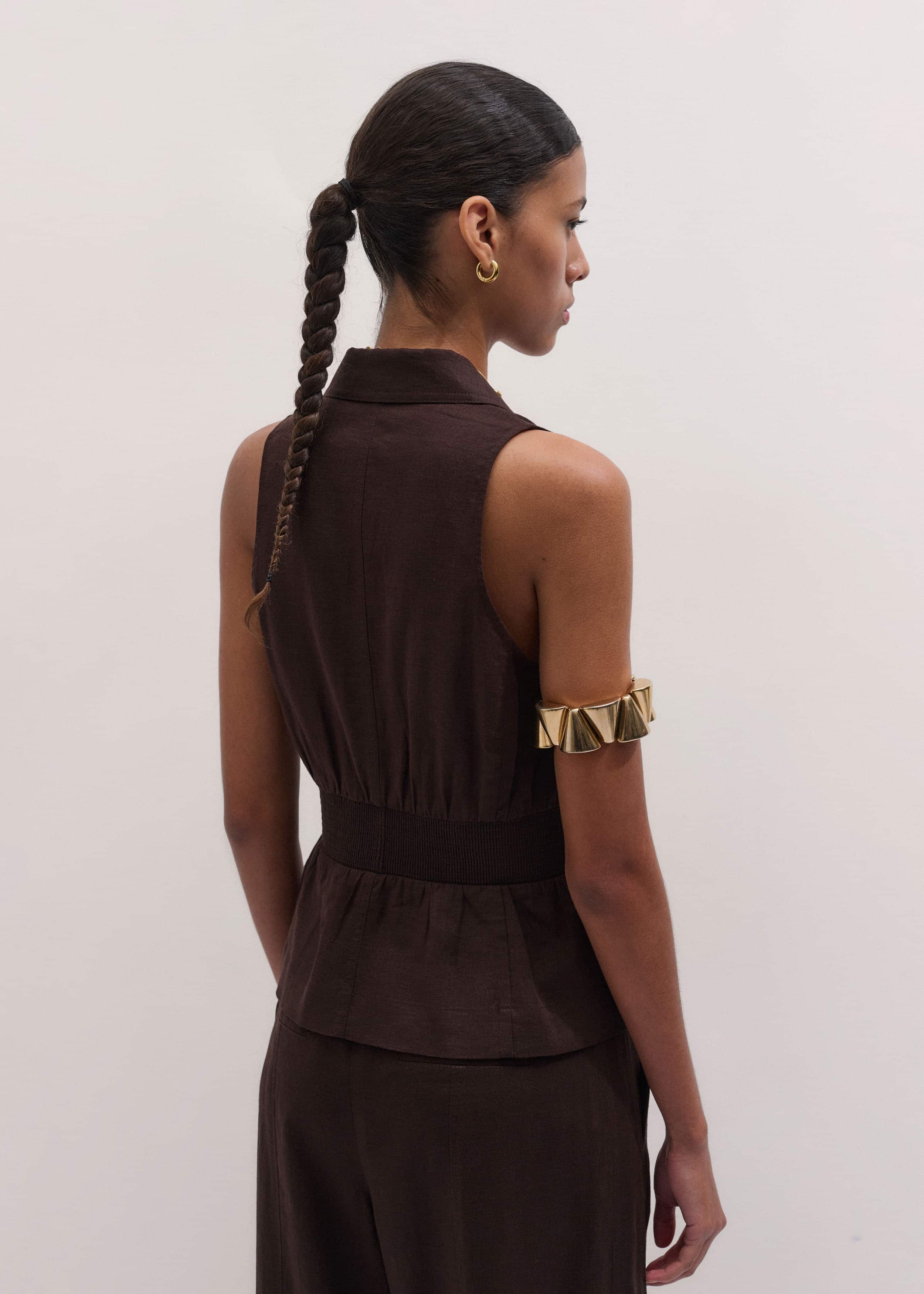 Brown Halterneck Vest