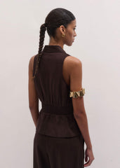 Brown Halterneck Vest