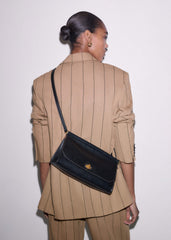 Black Tailored Clutch Bag