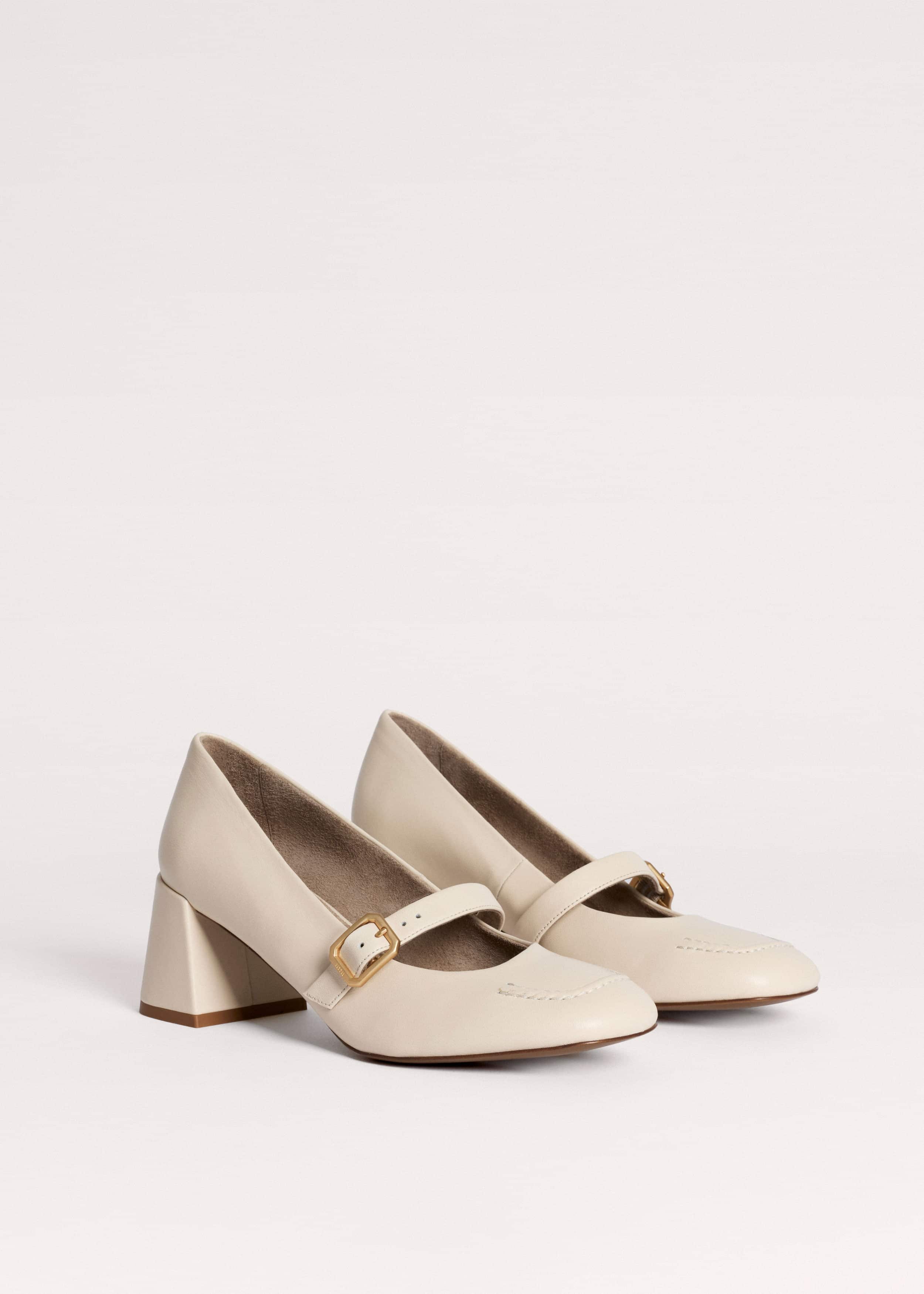 Cream Classic Mary Jane Heel
