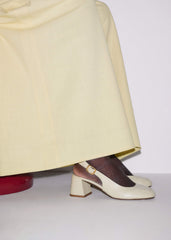 Cream Occasion Slingback Heel