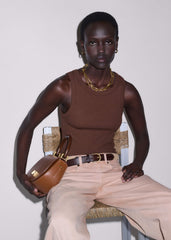 Natural Round Raffia Summer Belt