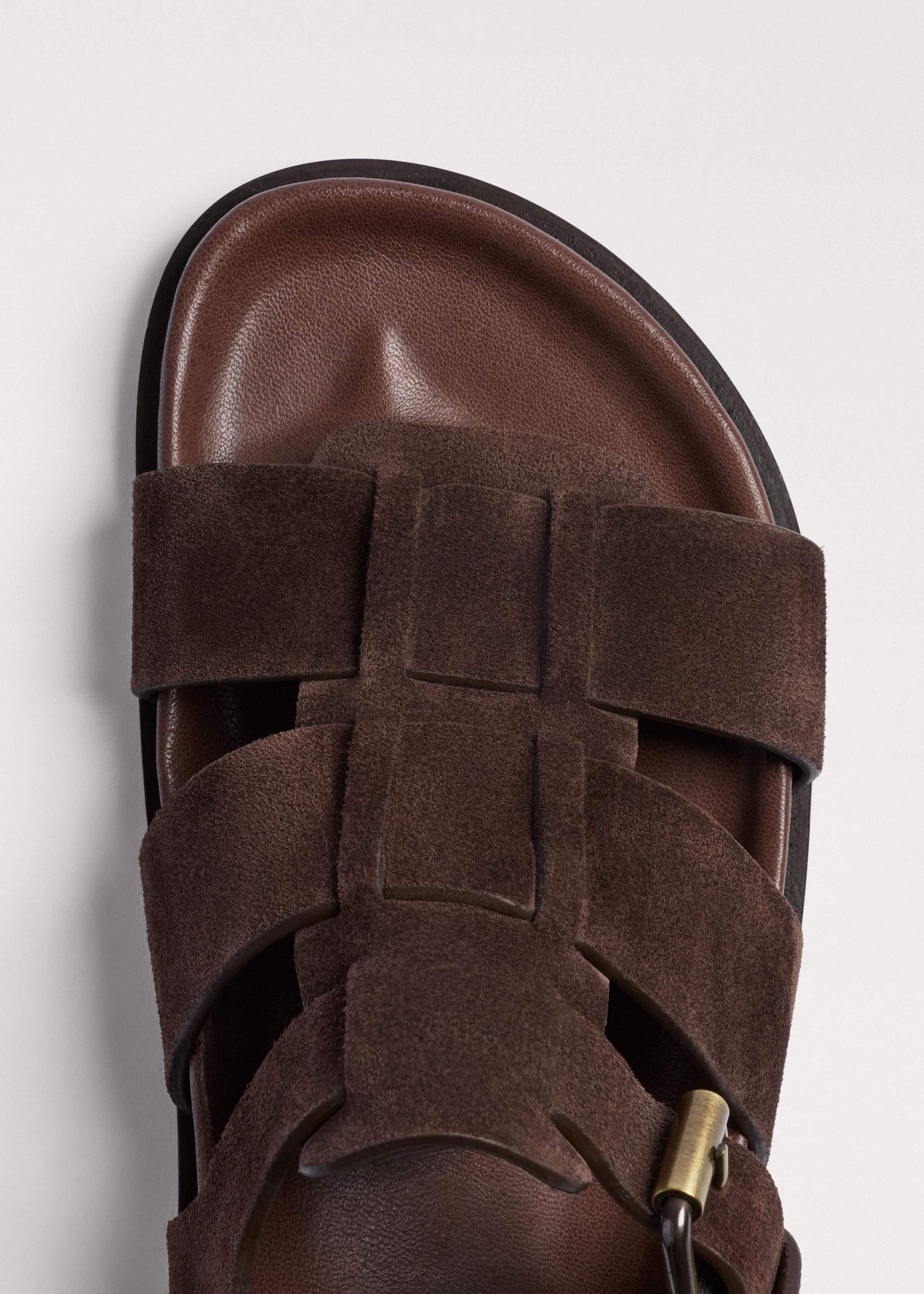 Dark Brown Open Toe Fisherman Sandal