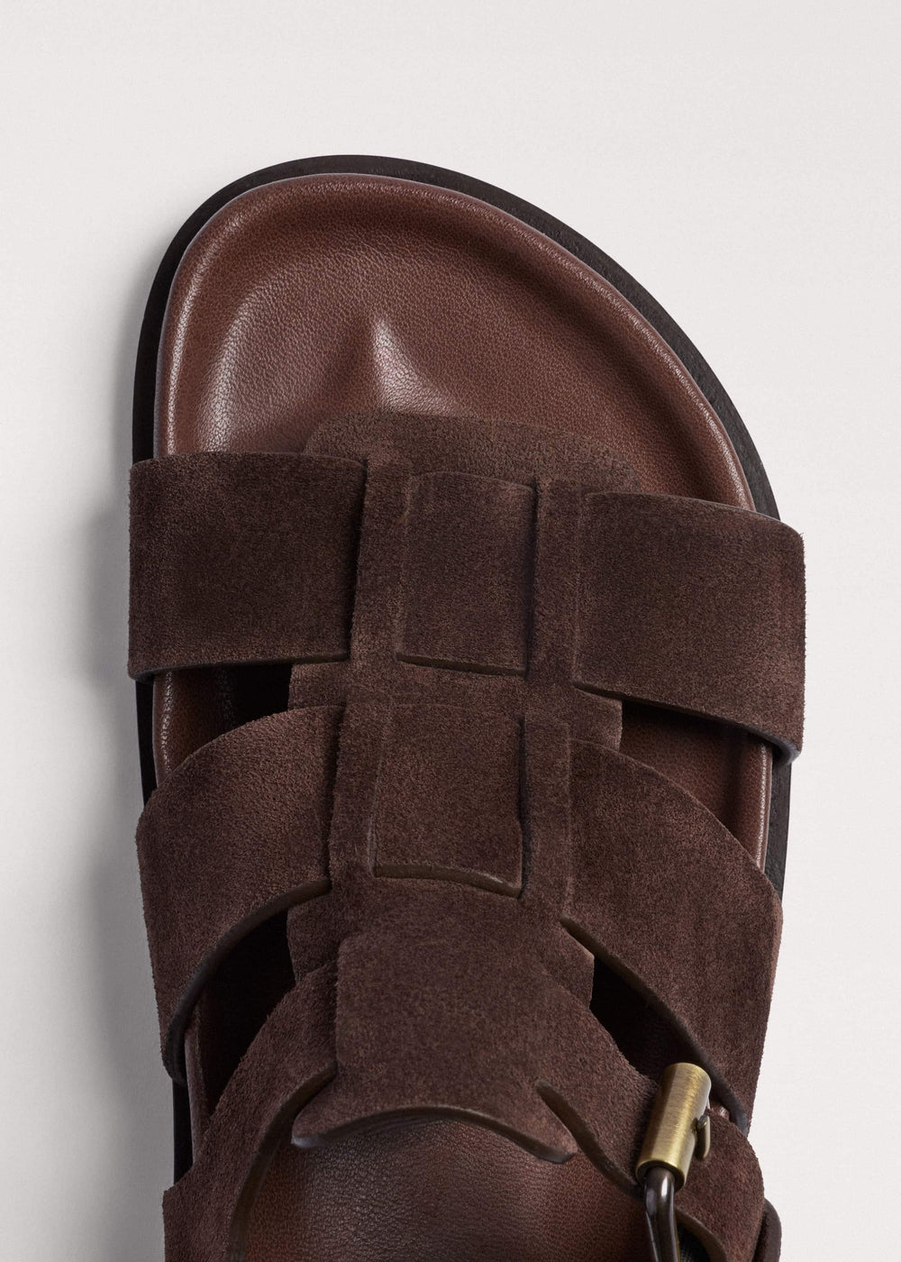 Dark Brown Open Toe Fisherman Sandal