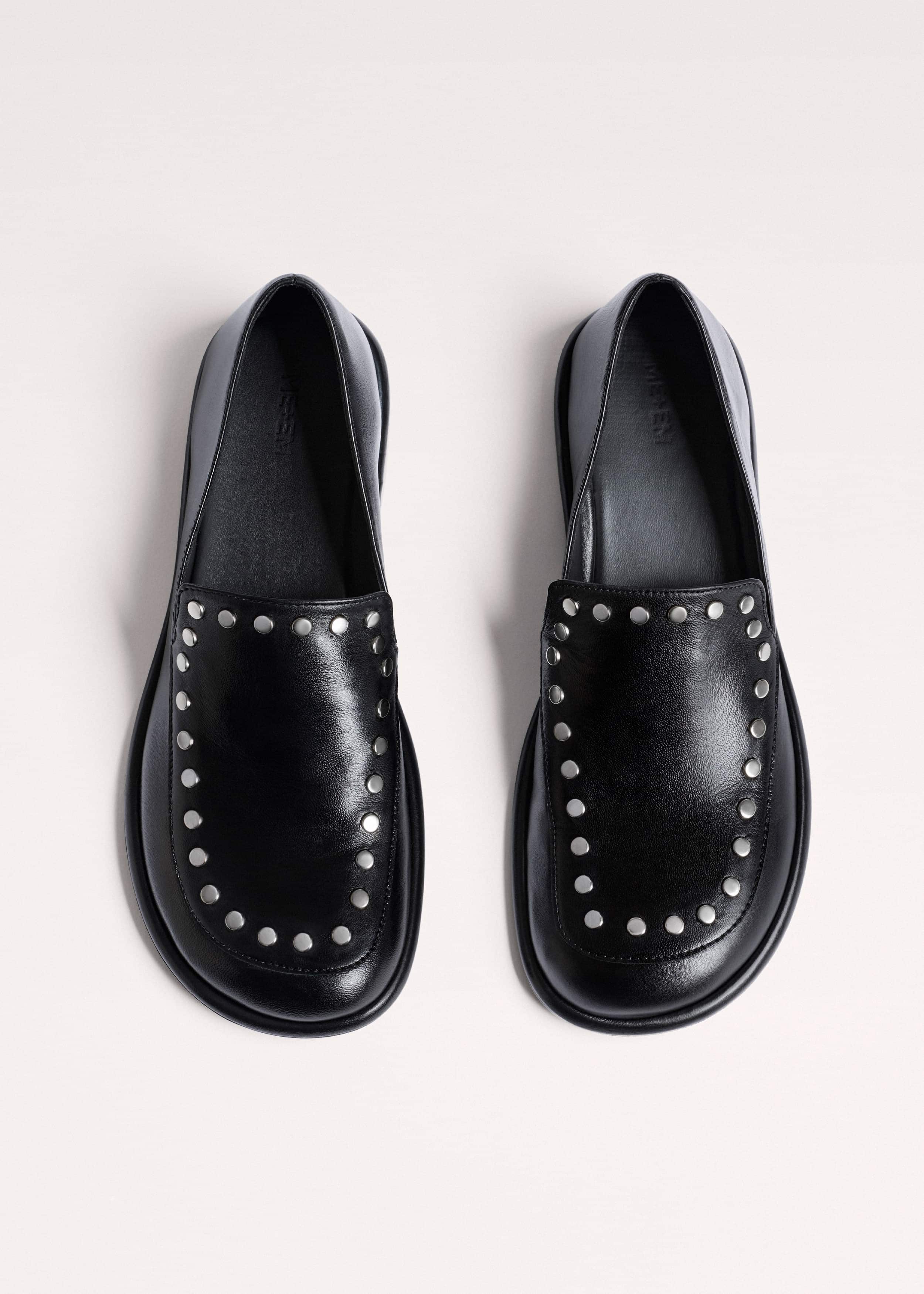 Black Stud Travel Loafer