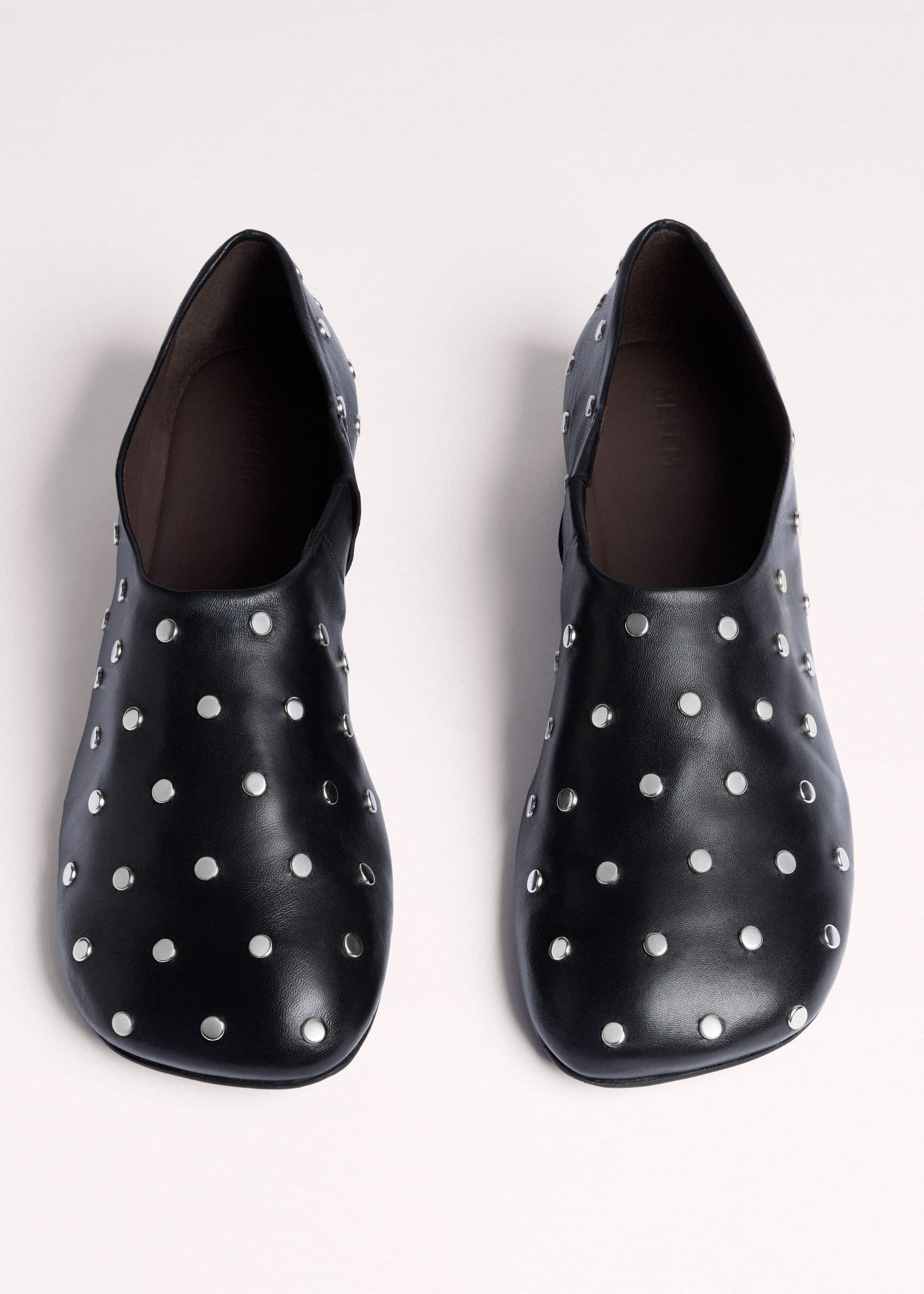 Black Studded Slipper