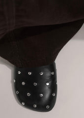 Black Studded Slipper