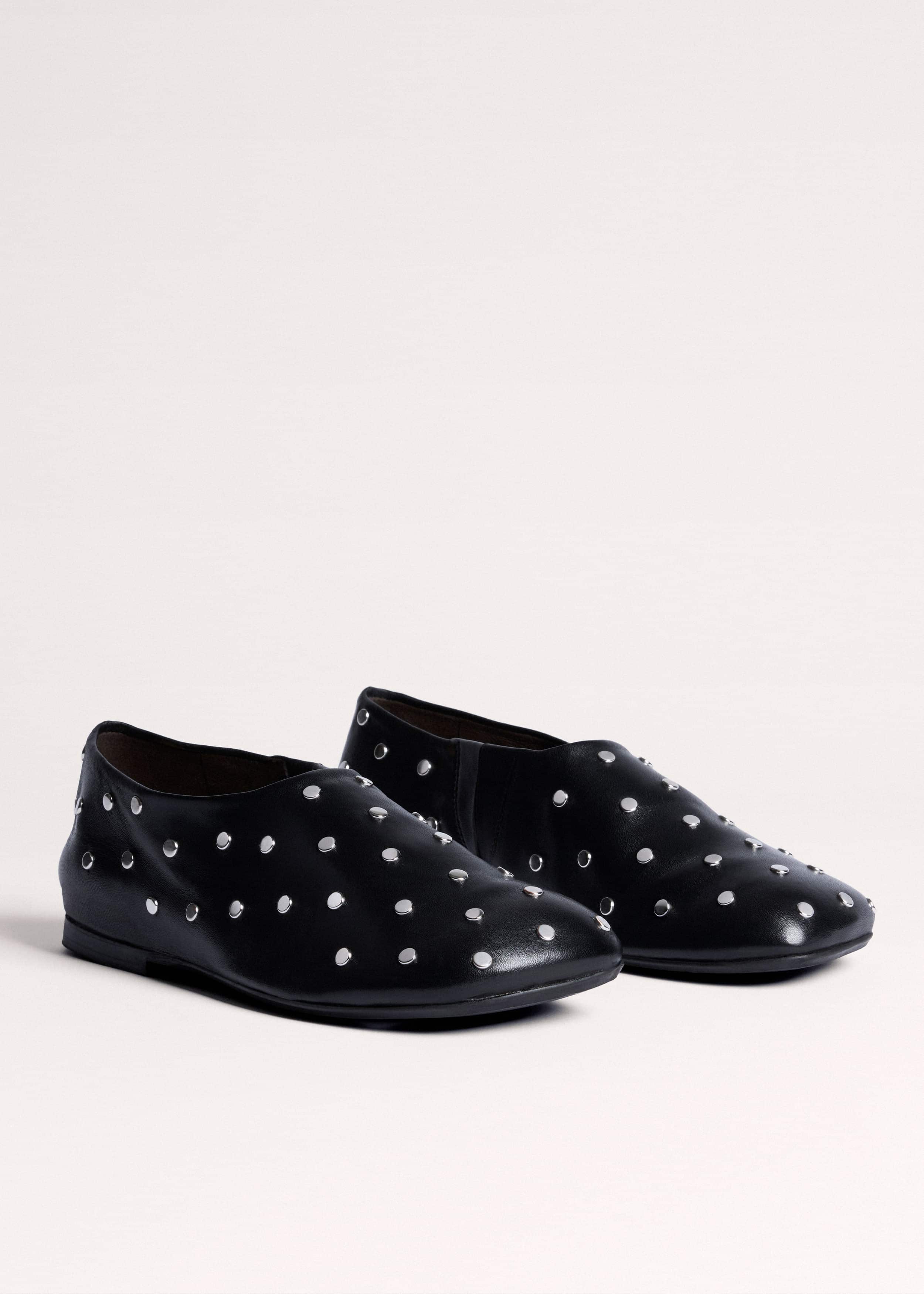 Black Studded Slipper