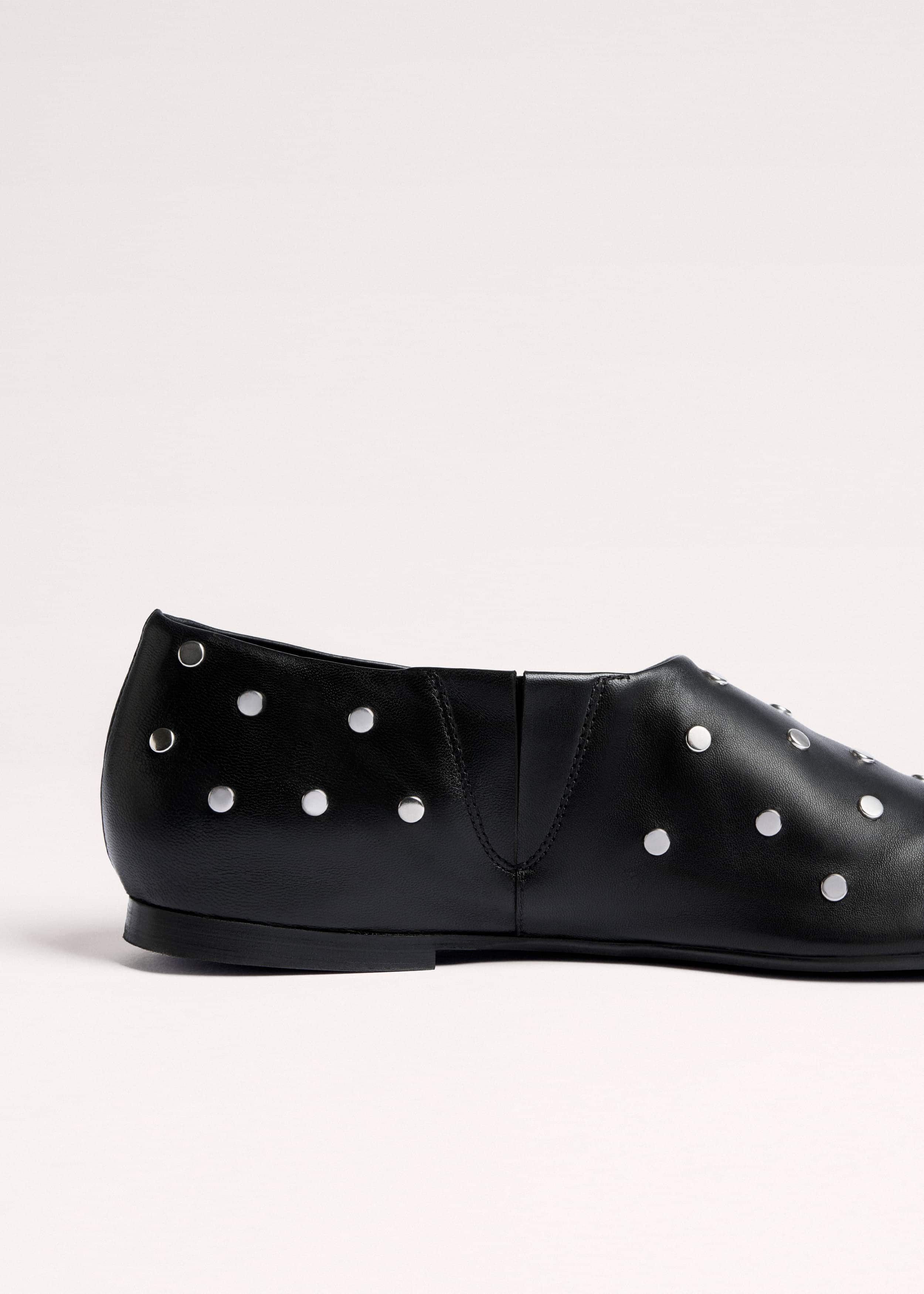Black Studded Slipper