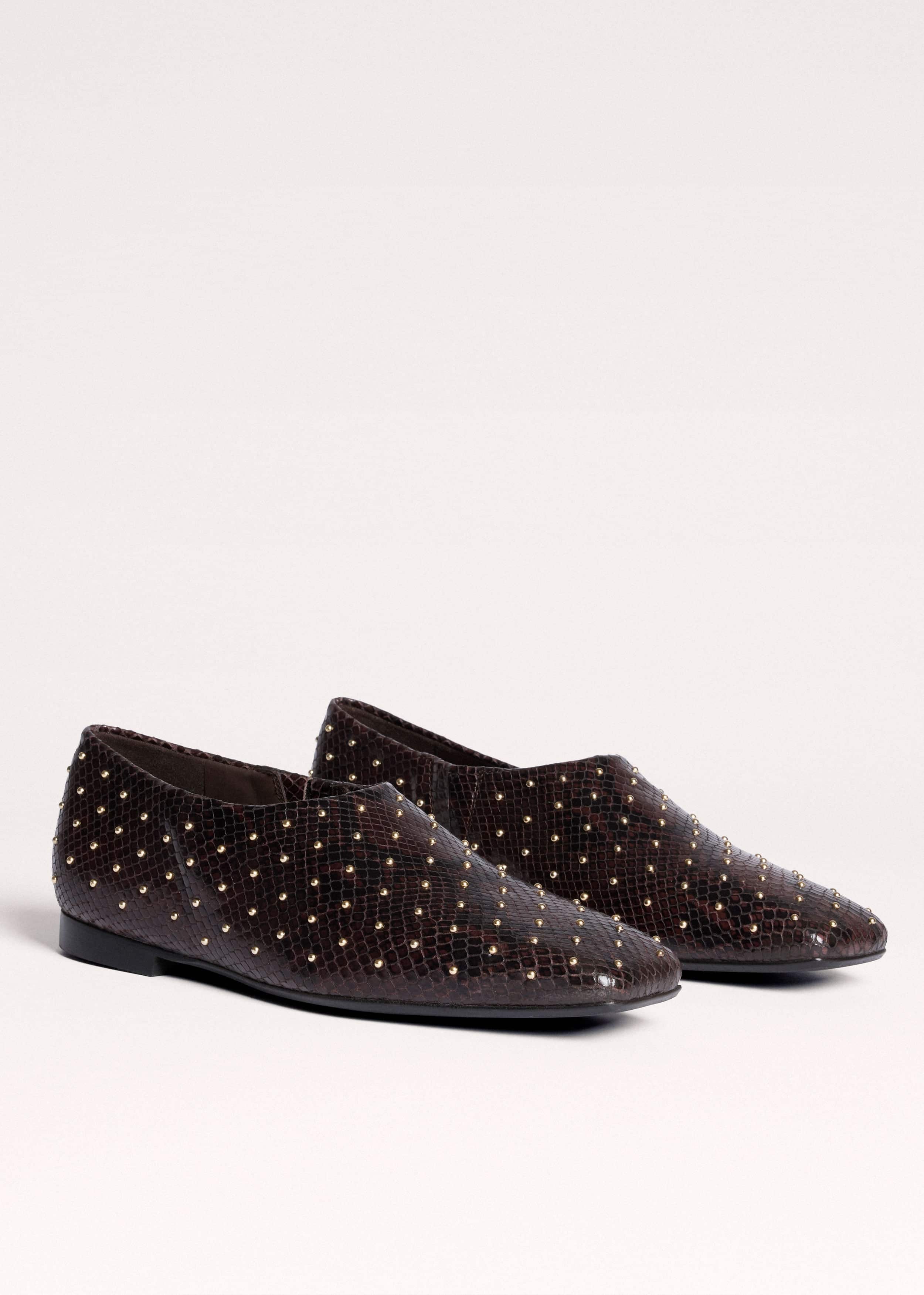 Brown Square Toe Slipper