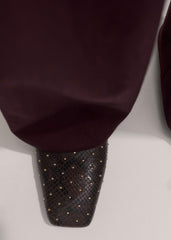 Brown Square Toe Slipper