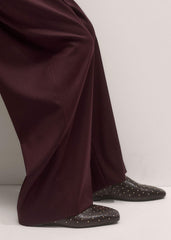 Brown Square Toe Slipper