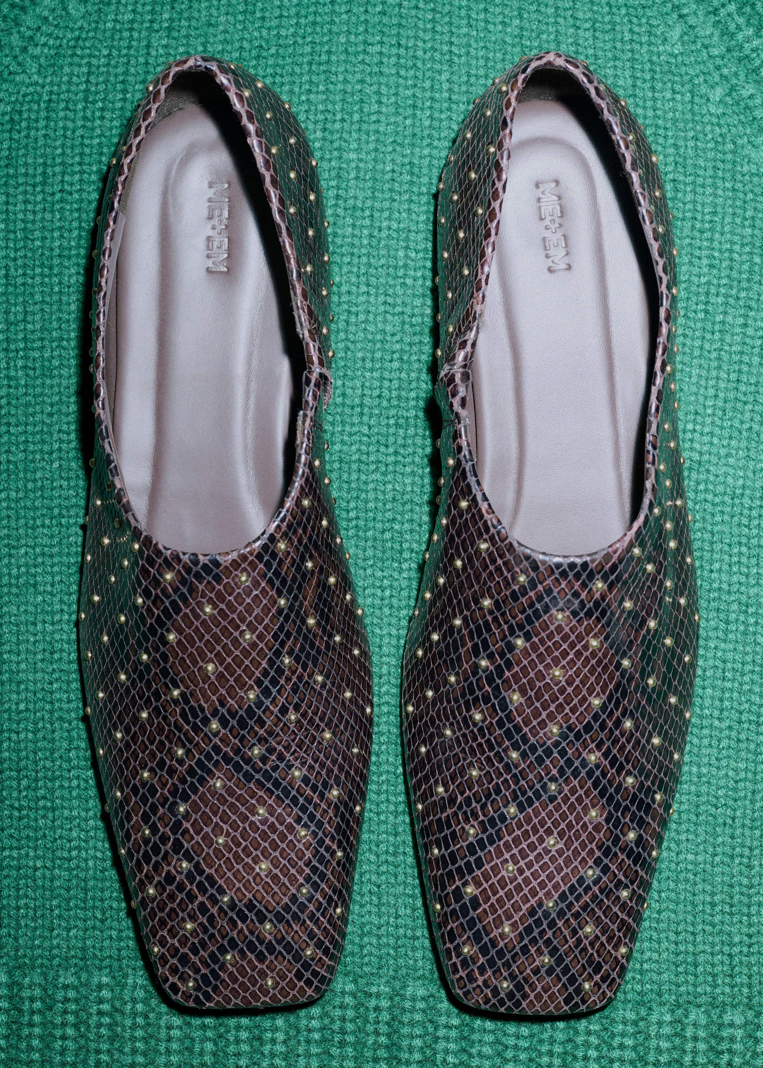 Brown Square Toe Slipper