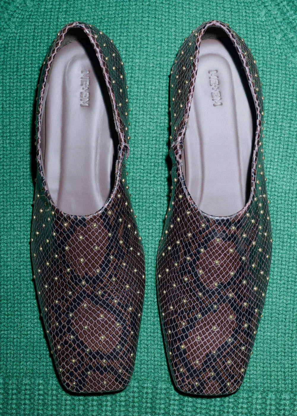 Brown Square Toe Slipper