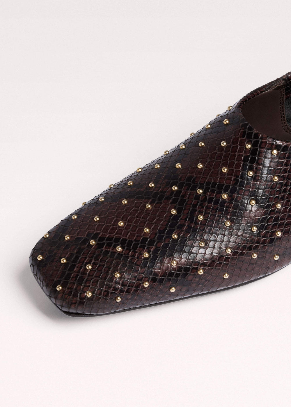 Brown Square Toe Slipper