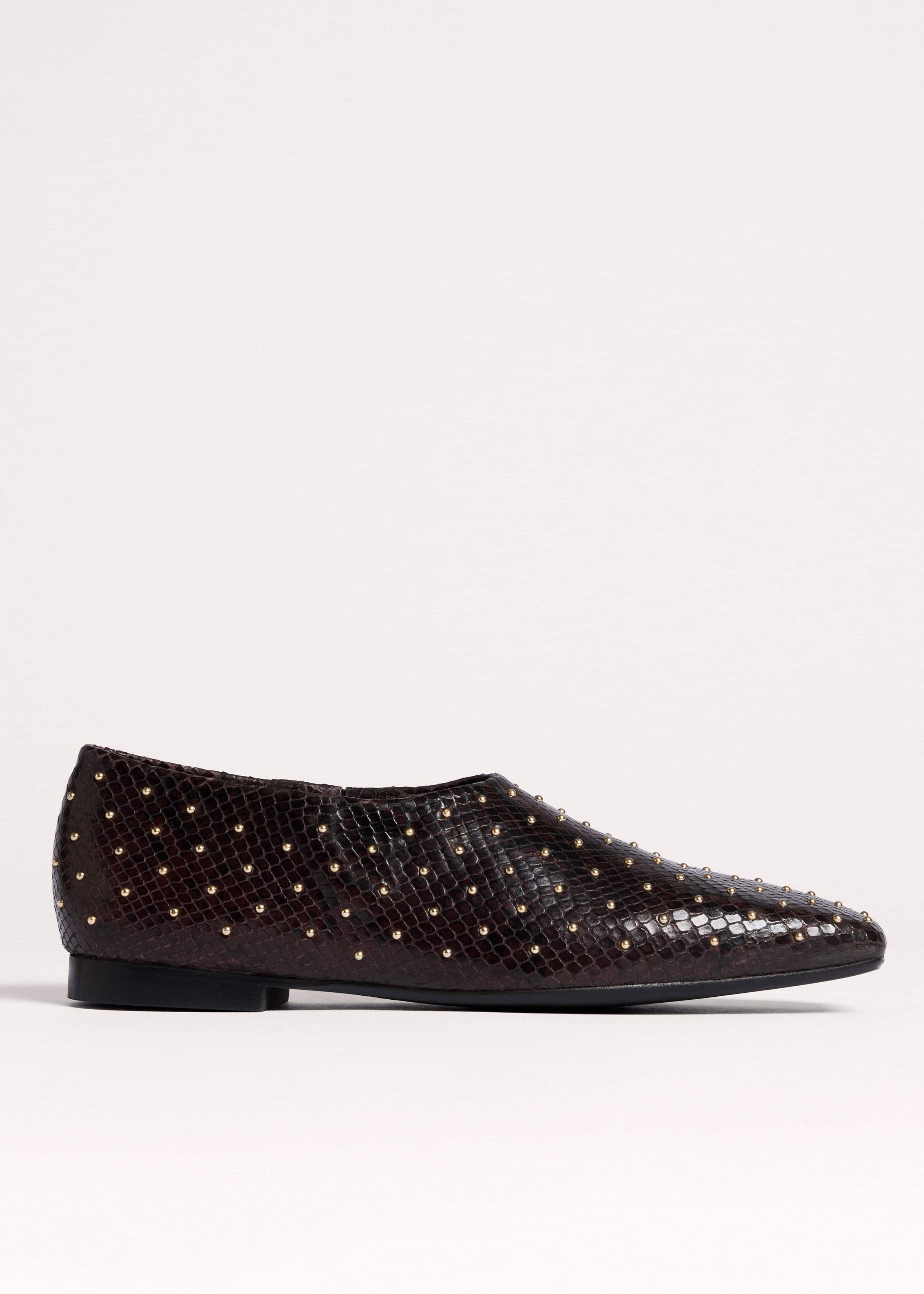 Brown Square Toe Slipper