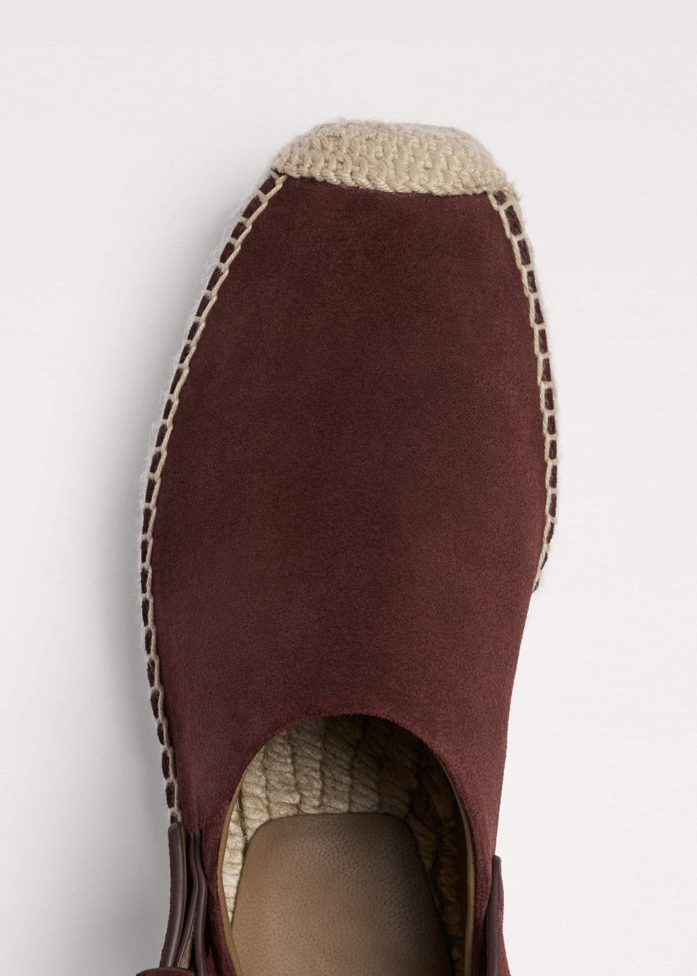 Dark Cinnamon Suede Slingback Espadrille