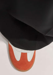 White + Orange Retro Trainer