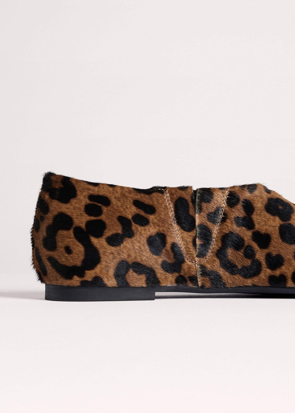 Dark Brown Leopard Print Asymmetric Slipper