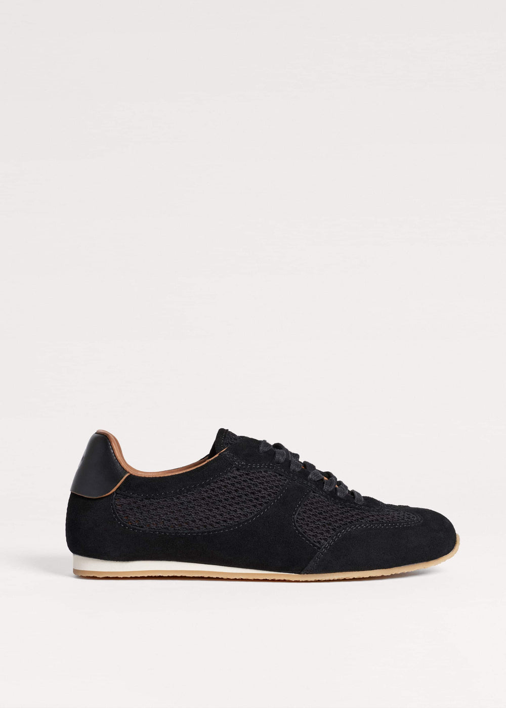 Black Mesh Retro Runner Sneaker